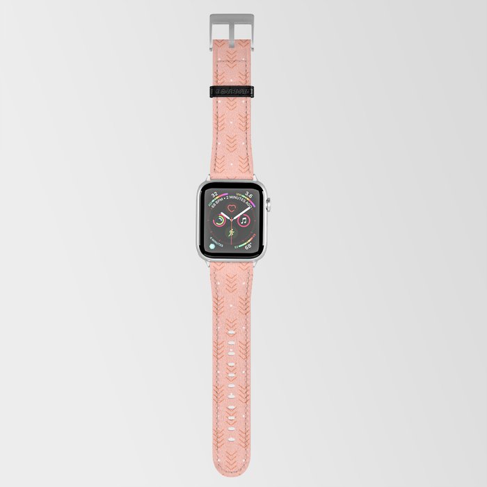Arrow Lines Geometric Pattern 16 in pink orange Apple Watch Band
