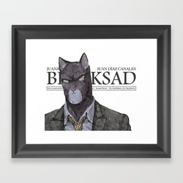 Polygonal Cat - Blacksad Framed Art Print