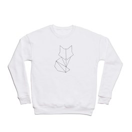 Geometric Fox - Black Crewneck Sweatshirt
