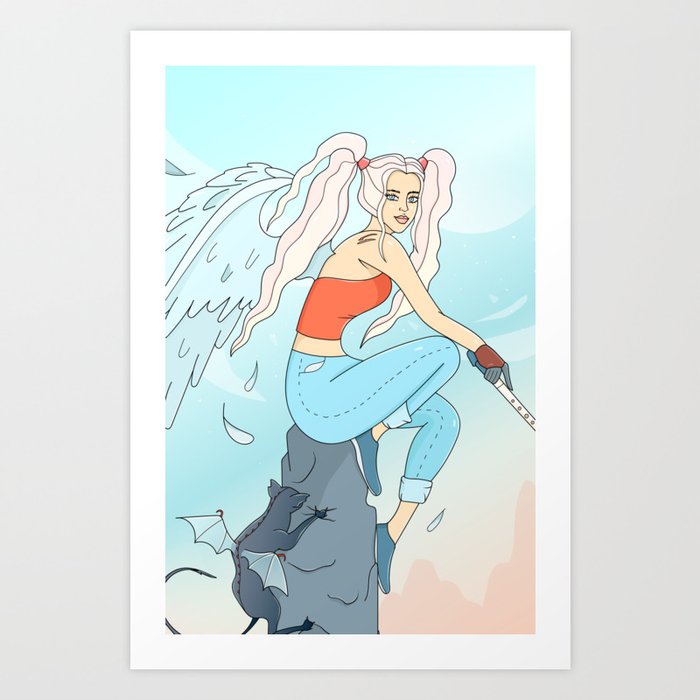 Angel Girl Art Print