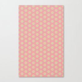  Soft Pink Yellow Dotted Pattern Canvas Print