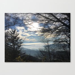Clouds above the mountains Canvas Print