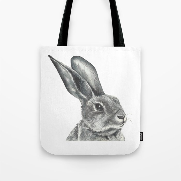 Watercolor drawing of a hare Tote Bag