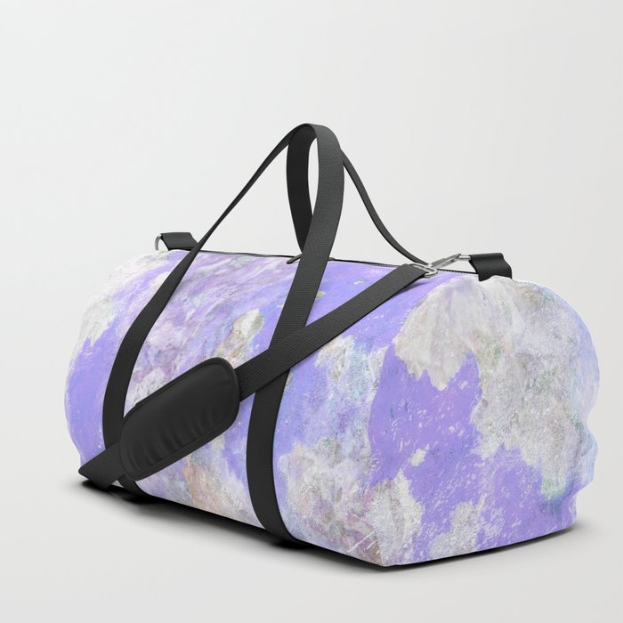 Purple Pastel Ocean Marble Watercolor Water Waves Brushstrokes Duffle Bag