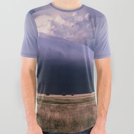 Wing Span - Supercell Thunderstorm Spans Horizon on Stormy Spring Evening in Texas All Over Graphic Tee