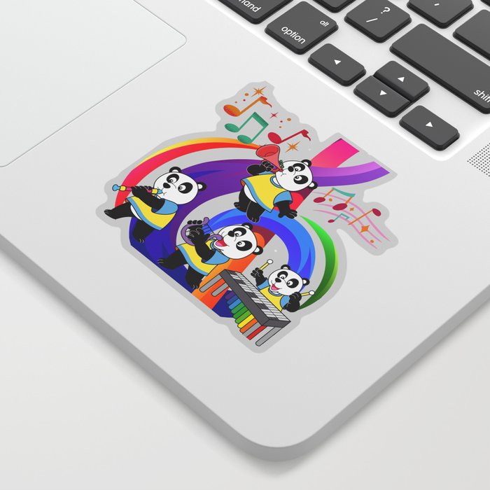Panda Music Sticker