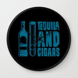 CIGAR AND TEQUILA Cigar Aficionado Gift Cigar Smoker Wall Clock