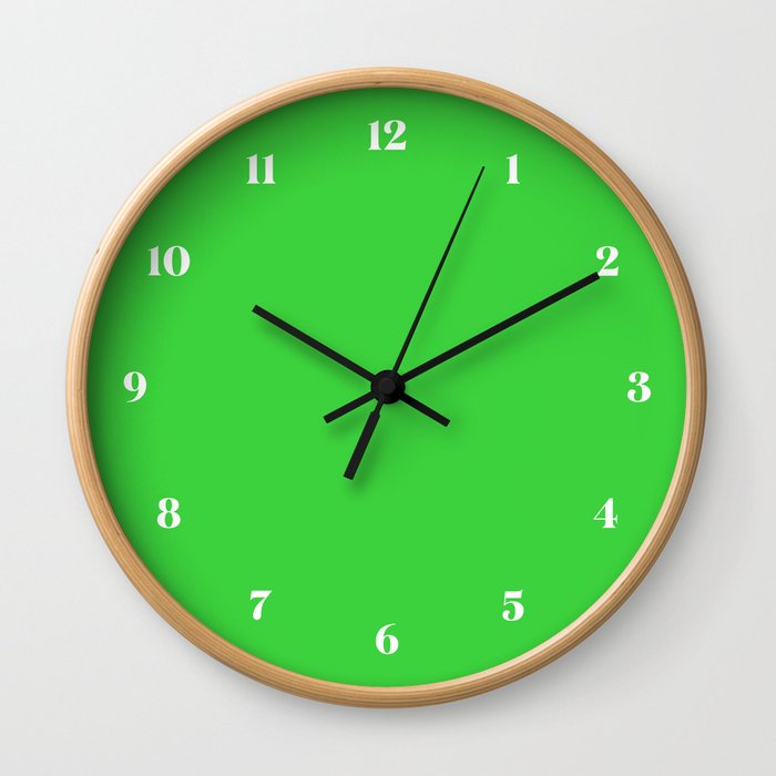 OFF-WHITE Wall Clock 'White/Green Fluo