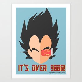 IT'S OVER 9000! Art Print