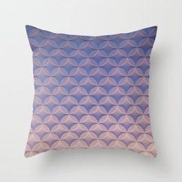 Purple Peach Geometric Pattern Throw Pillow
