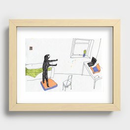 in the virtual reality suit Recessed Framed Print