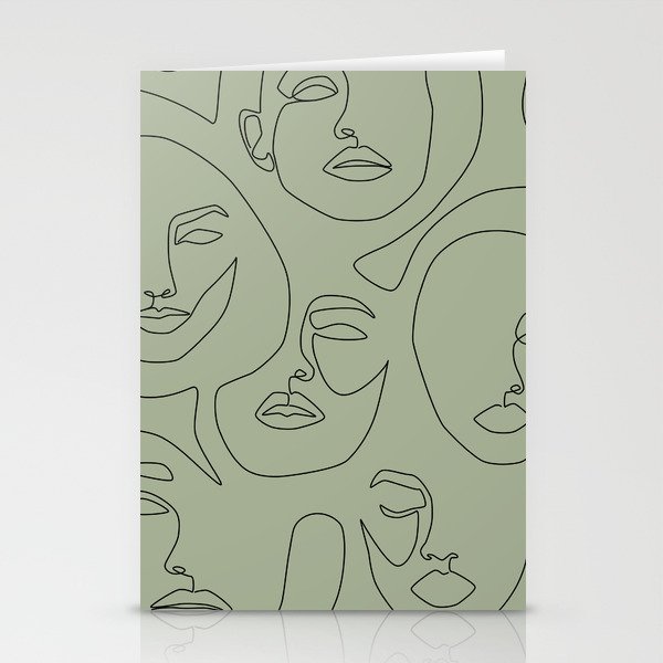 Matcha Faces Stationery Cards