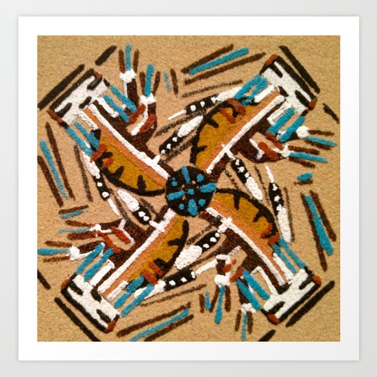 Indian Windmill design Art Print