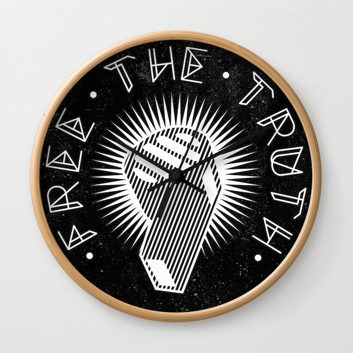 Wikileaks - Free The Truth - Blow the Whistle Political Illustration Wall Clock
