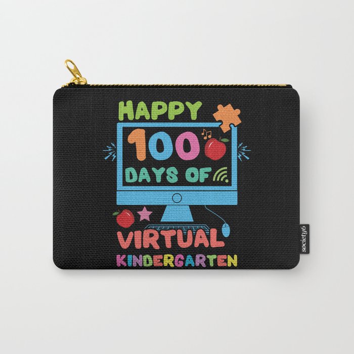 Days Of School Happy 100th Day 100 Online Virtual Carry-All Pouch