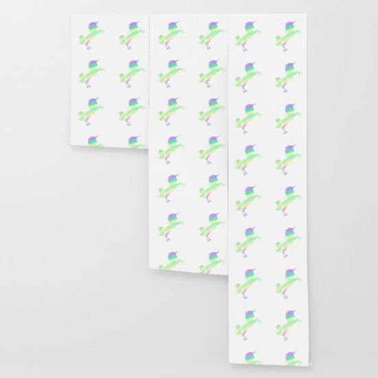 Vaporwave Rainbow Unicorn Print Gift Aesthetic Unicorn Wallpaper By Dc Designstudio Society6