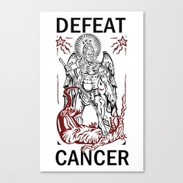 Defeat Cancer (Michael and the Dragon) Canvas Print