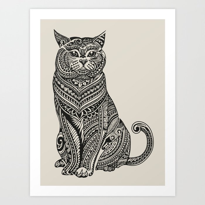 Polynesian British Shorthair cat Art Print