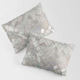 Quatrefoil Moroccan Pattern Mother of Pearl Pillow Sham