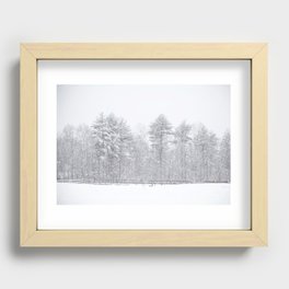 One Snowy Day Recessed Framed Print