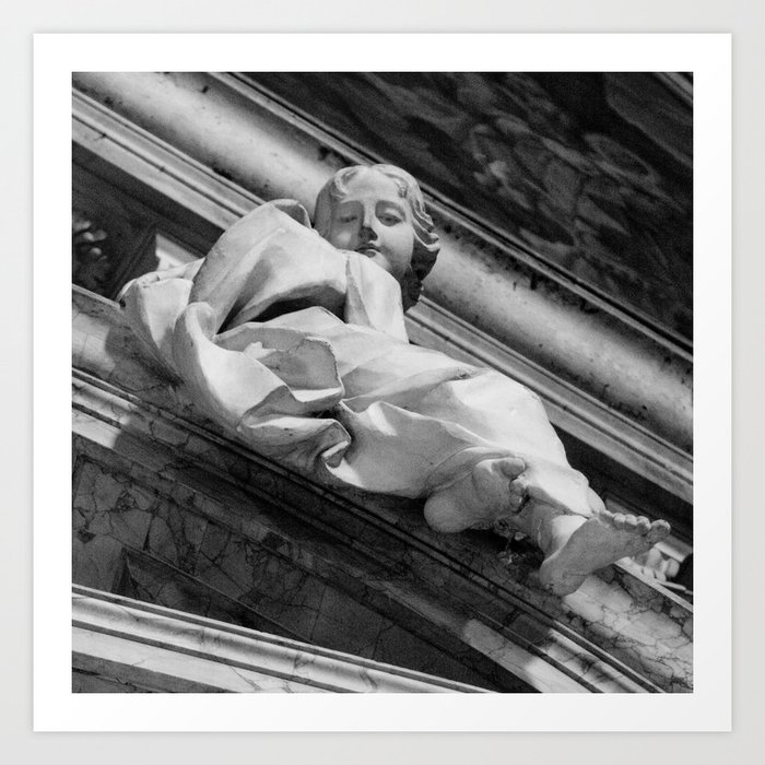 I see you, with love your Angel | Rome, Italy | Black & White Photography | Travel Photography | Photo Print | Art Print Art Print