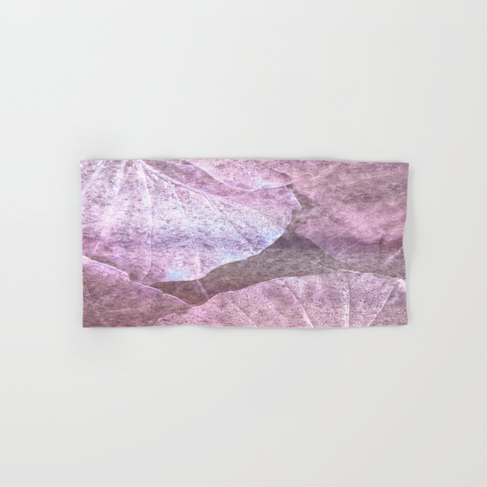 pink foliage lily pad Hand & Bath Towel