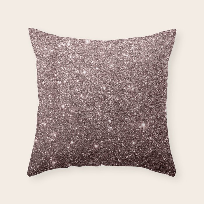 Modern mauve burgundy rose gold glitter Throw Pillow by Pink Water Society6