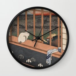 ASAKUSA RICEFIELDS AND TORINOMACHI FESTIVAL, NO. 101 FROM ONE HUNDRED FAMOUS VIEWS OF EDO - UTAGAWA HIROSHIGE  Wall Clock