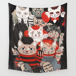 Horror Maneki Neko Vintage Gang Halloween Party 2019 T-Shirt Wall Tapestry