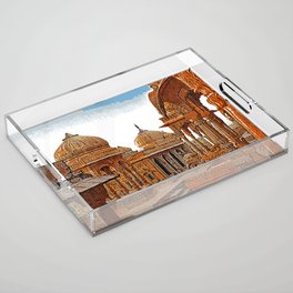 Bada Bagh, Rajasthan state of India color art Acrylic Tray