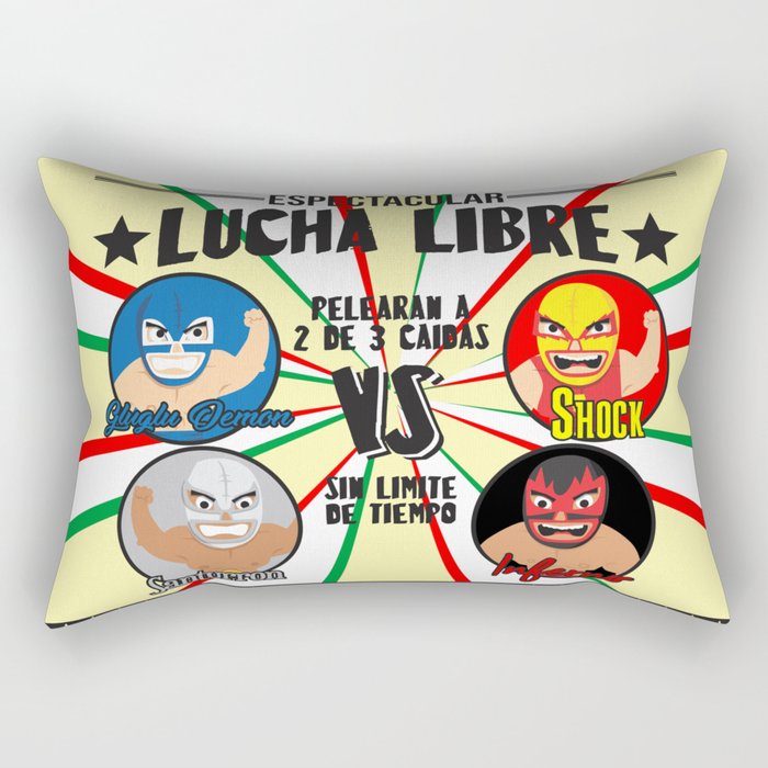 cartel de lucha libre Rectangular Pillow
