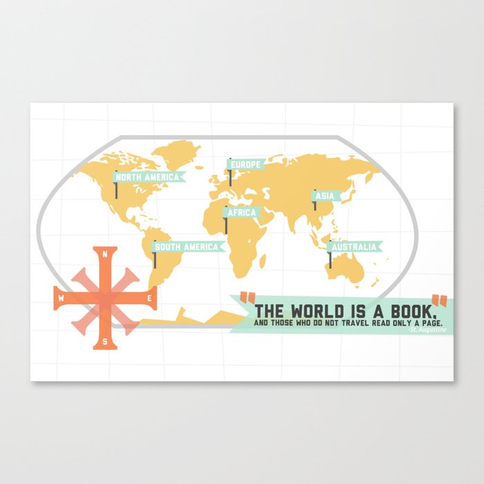 The World is a Book Canvas Print