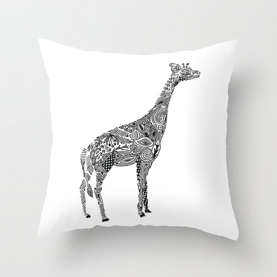 Designer Giraffe Throw Pillow