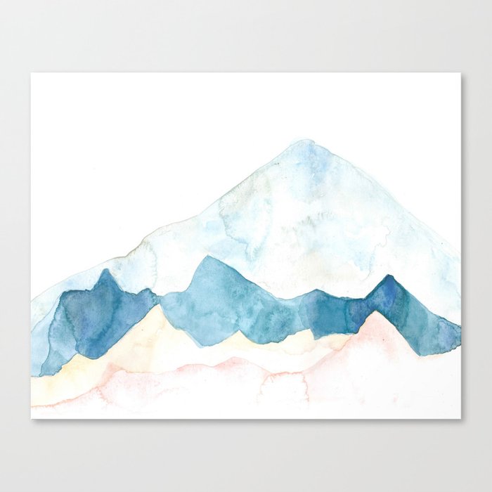 silver mountains Canvas Print