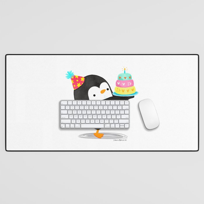Birthday Penguin Desk Mat
