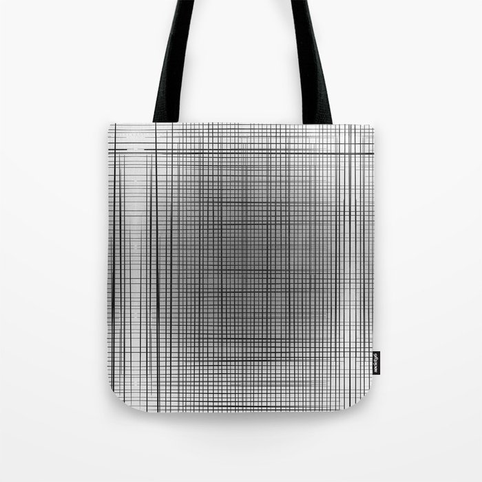Sloane Grid Sun - gray grid art, grid pillow, home decor, painterly, sunshine, boho art, bohemian Tote Bag