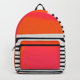 Sunset Ripples Backpack | Sun, Summer, Seaside, Orange, Sunset, Sea, Digital, Water, Curated, Colourfield 