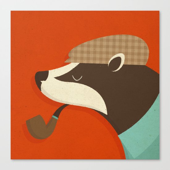 Country Badger Canvas Print