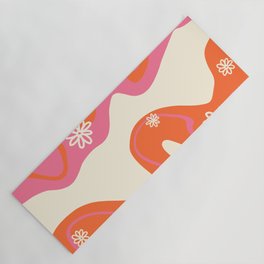 Daisy Groove - Pink, Orange and Cream Yoga Mat