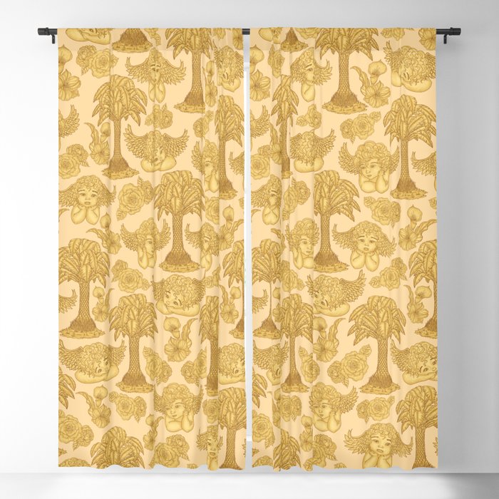 New Temple Pattern Blackout Curtain