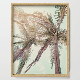 Sunny San Diego Day with Palm Trees Serving Tray