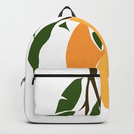 Mango #1 Backpack | Tropical, Colourful, Juice, Sweet, Nursery Print, Yellow, Green, Garden, Plum, Bright 