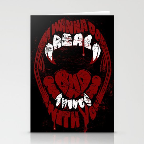 Real Bad Things Stationery Cards