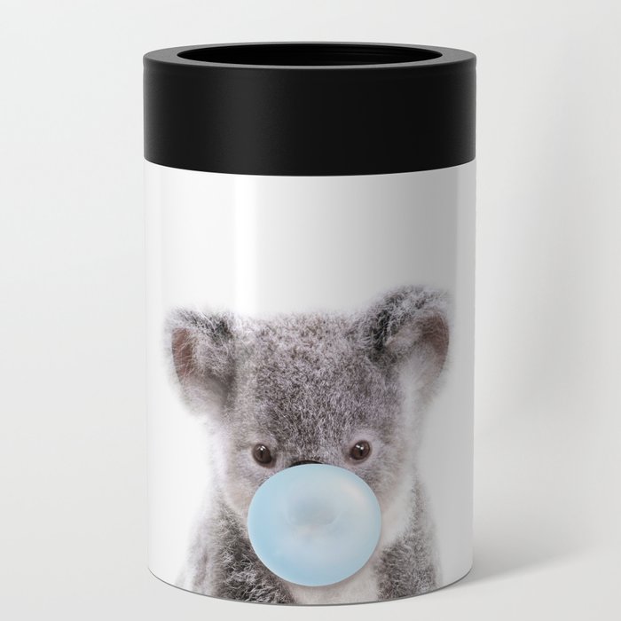 Baby Koala Blowing Blue Bubble Gum, Baby Boy, Kids, Baby Animals Art Print by Synplus Can Cooler