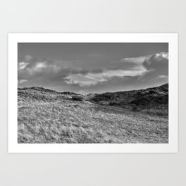 Wandering about in the dunes | black and white | the Netherlands | landscape photography Art Print