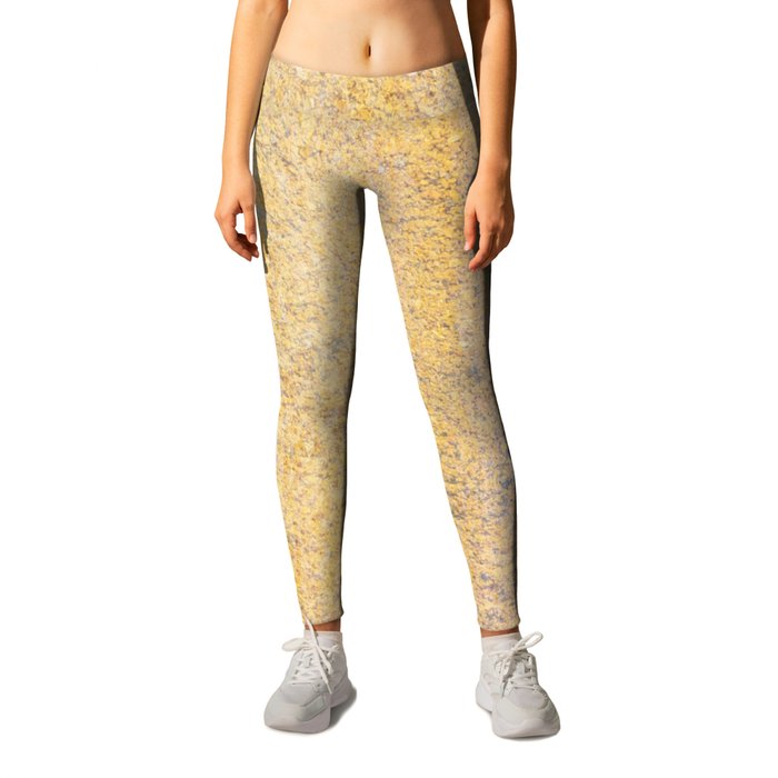 yellow tufted terry cloth Leggings