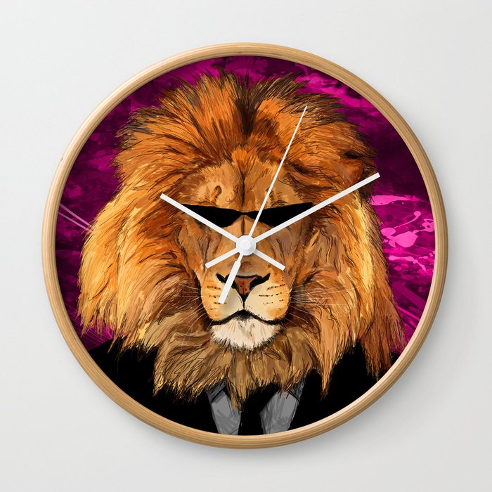 Lion Suit Wall Clock