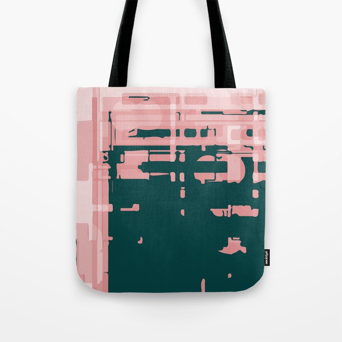 Landscape Detritus Pink Tote Bag by Due Lune by Tara White