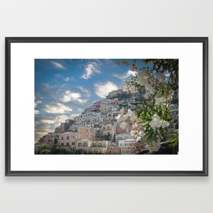 Positano in the Amalfi Coast Framed Art Print