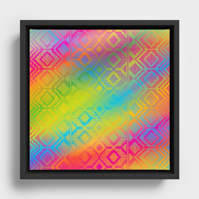 inca rainbow Framed Canvas